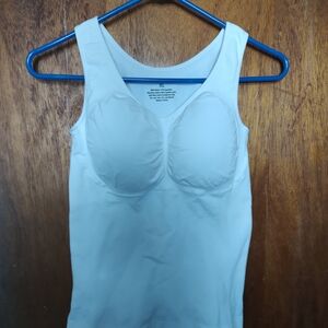 Seamless White Padded Camisole Tank Top - Women